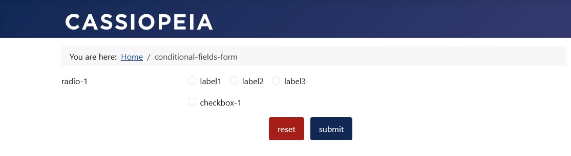 Form with no selection