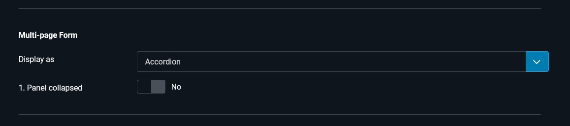 Form Options for Multi-Page Forms
