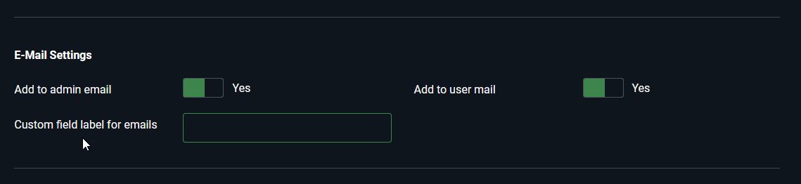 Additional Field Labels