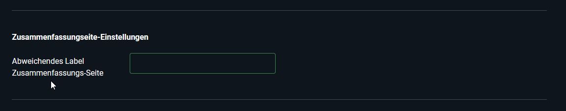 Individuelle Feldlabel