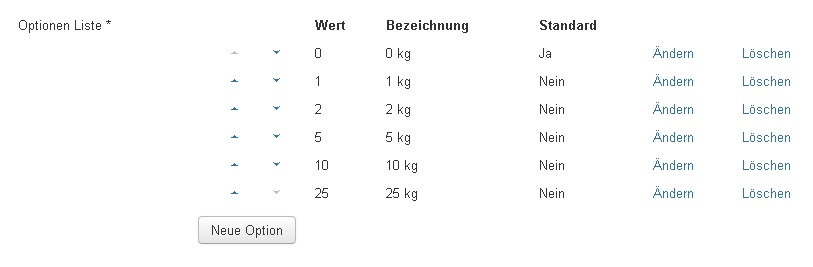 Quantity Field Options