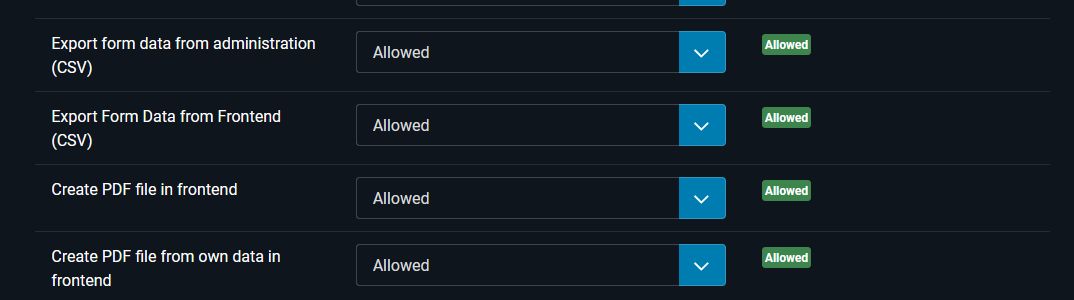 Form Configuration >> Tab 'Form Permissions'