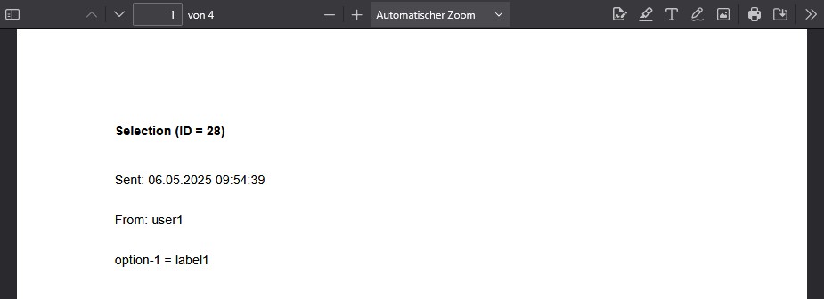 Preview: Page 1 with transfer ID 28