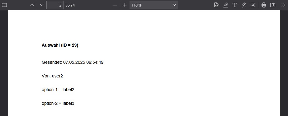 Vorschau: Seite 2 mit Übertragung ID 29