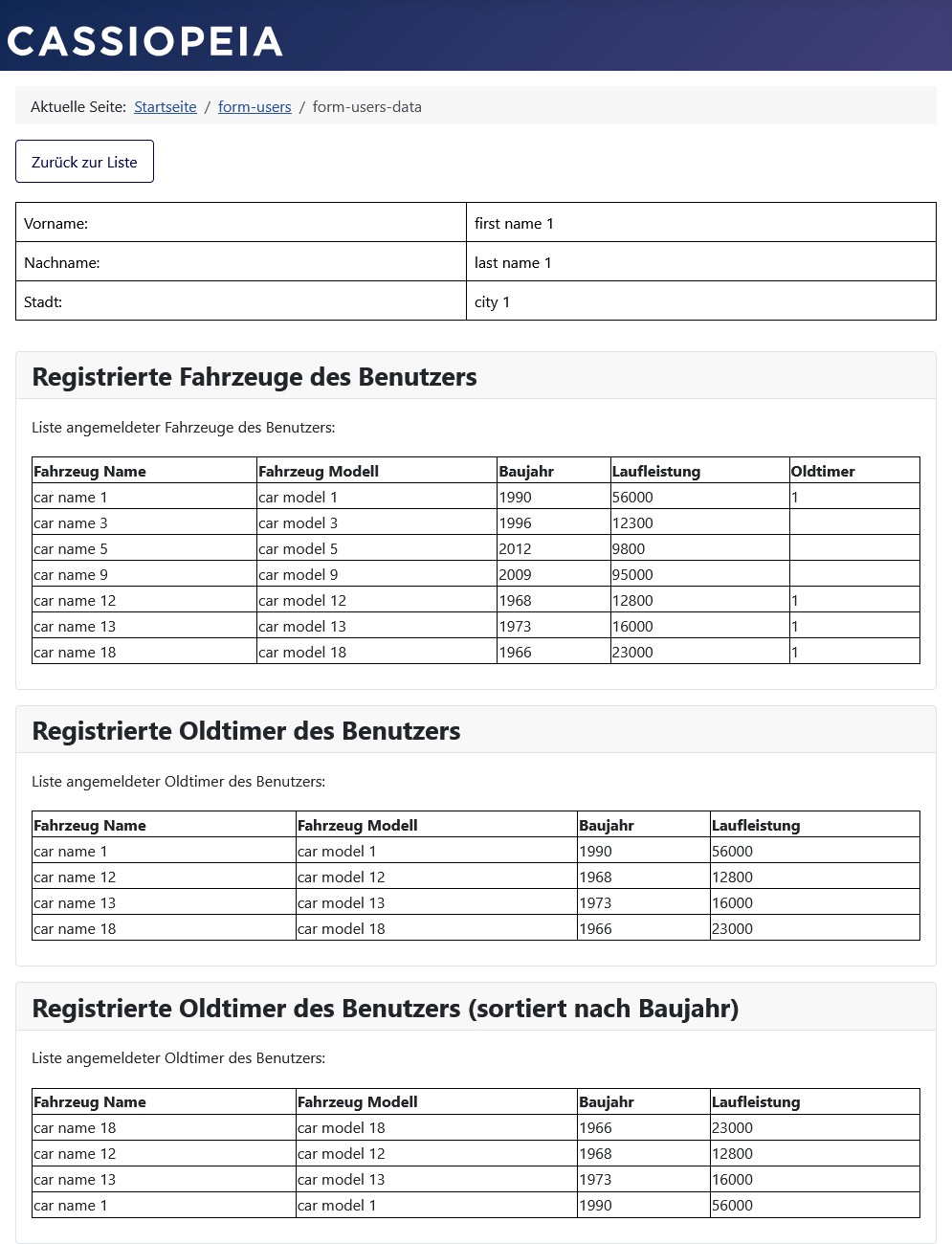 Daten-Detail-Ansicht