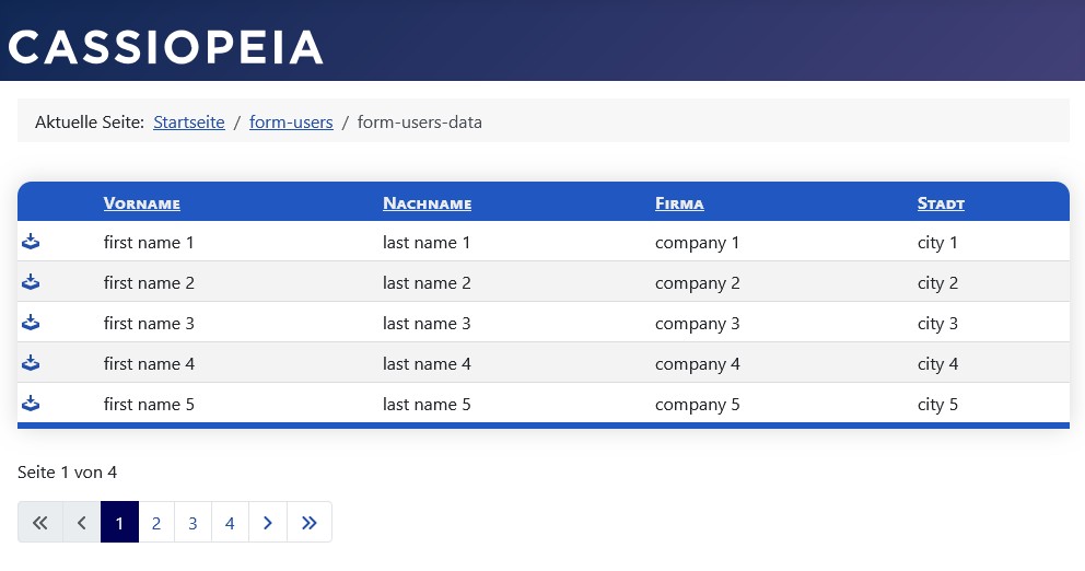 Daten-Listen-Ansicht