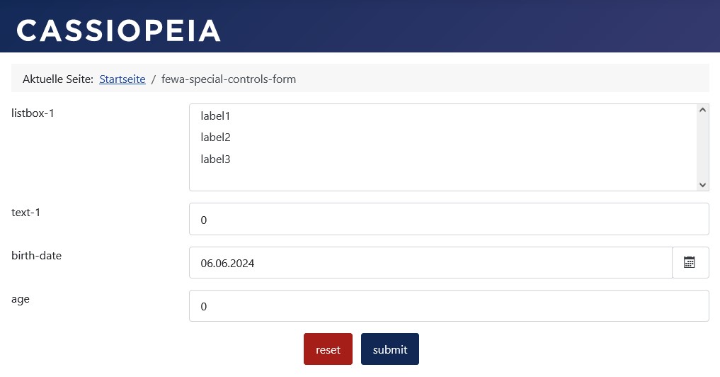 Form without selecting the date of birth