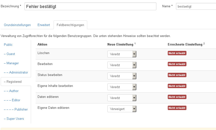 Registered Permission