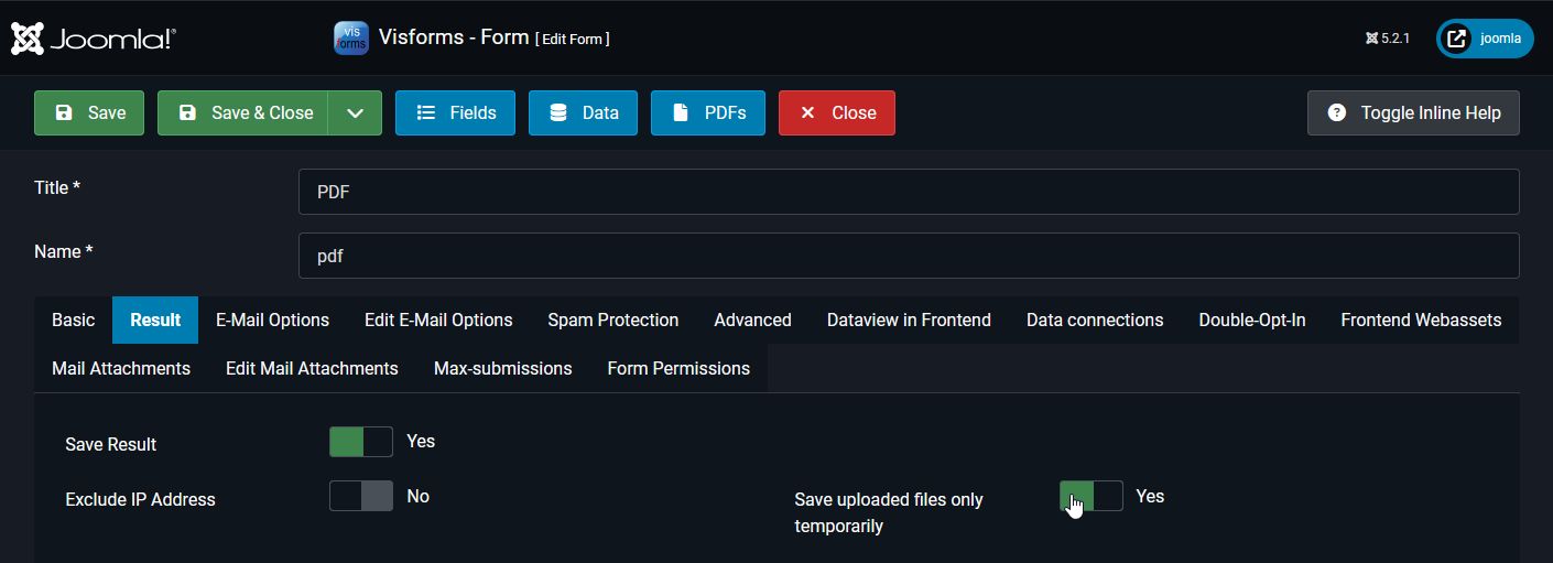 Save uploaded files only temporarily