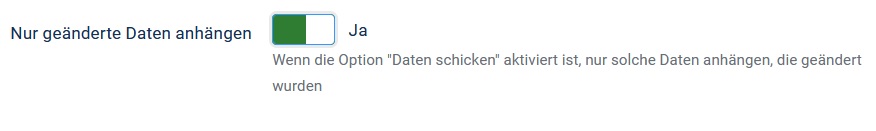 Nur geändert Daten mailen