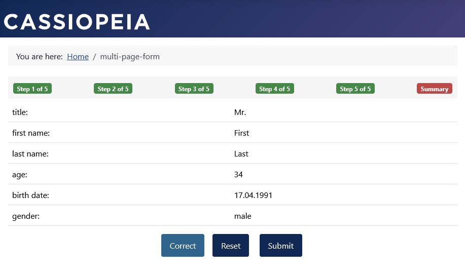 Centered button alignment on the summary