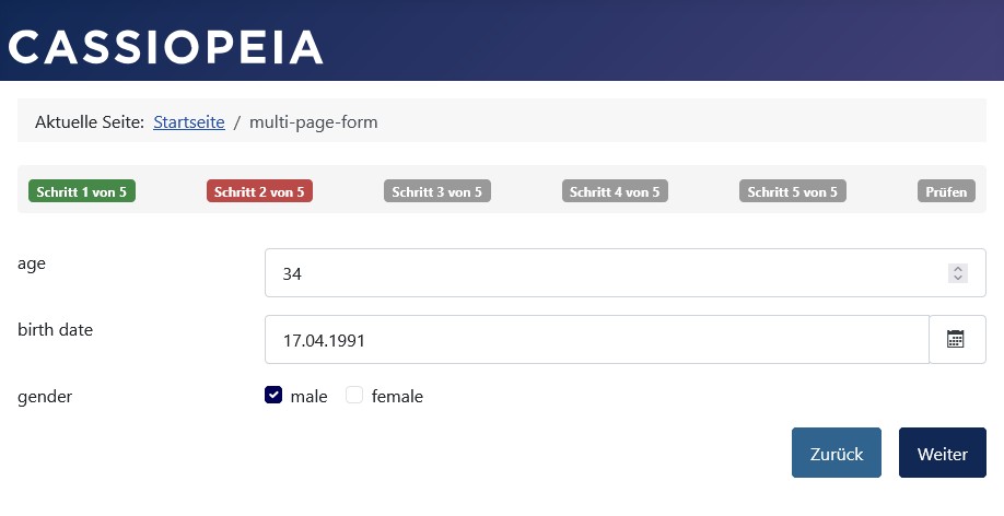 Rechte Button Ausrichtung auf einer mittleren Seite