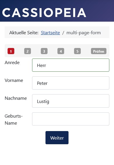 Platzsparende Fortschrittsanzeige ist eingestellt