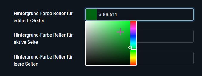 Farbauswahl der Fortschrittsanzeige