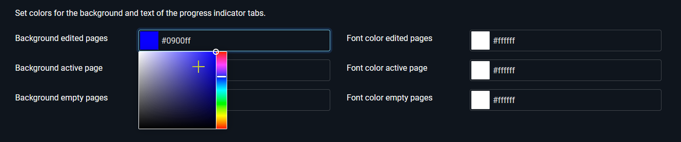 Progress bar color selection
