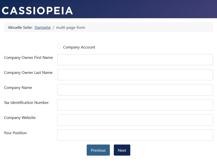 Form without progress indicator
