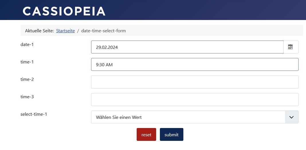 Zeit-Feld mit Zeit-Format 'AM/PM'