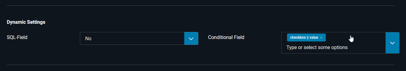Dynamically conditional field checkbox-1 Dynamically conditional field checkbox-1